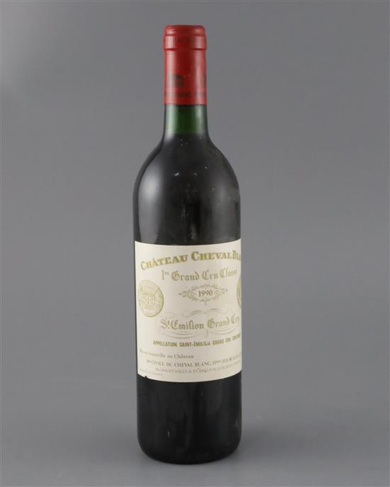 One bottle of Chateau Cheval Blanc, 1990, St Emilion Grand Cru